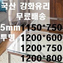 미니맥스 강화유리 식탁유리 1200*600, 5T투명 1200*600