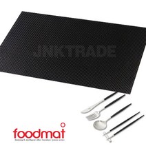 [JNK]격자식탁매트 이쁜식탁보 신혼선물.집들이 러너.포크, 식탁매트(라탄_블랙), 상세이미지참조