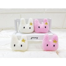 통통 별토끼/토끼머리핀/토끼브롯치/유아머리핀만들기, 화이트