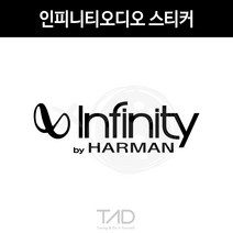 만물자동차 TaD-인피니티오디오스티커 하만 스피커 티에이디데칼, 실버헤어라인