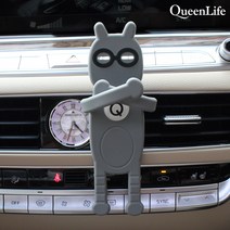 퀸라이프 특허 자동차 송풍구 큐맨 핸드폰 거치대, 큐맨-그레이