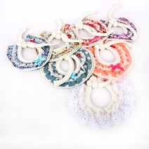 강아지장난감 애견장난감 체리스 용품, 134-귀염스카프 레이스화이트(S), 1개