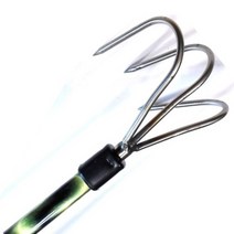 3M 4M 5M 스텐봉 뜰채 작살 갸프 갈고리 장대낫 긴낫 방파제 뜰체 미역 채취 장대봉, 세발갸프(촉)