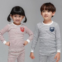 알록달록 아동용 30수후라이스 긴팔내의 유아내복 아동내의 주니어실내복 잠옷 9부 (스트라이프)