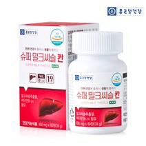 종근당건강 슈퍼 밀크씨슬 칸 간영양제 60정(2개월분) 간건강 건강기능식품, 60정, 1개
