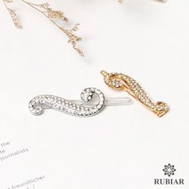 루비아르 R_018 크리스탈음표큐빅 머리핀