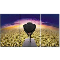 레드블랙 인테리어 소품 그림 3분할 직사각형 캔버스 액자세트 35종, 19