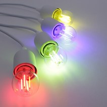 공간LED 에디슨전구 LED전구 인테리어조명, LED 에디슨 칼라 전구 꼬마전구 A45 그린 IN