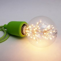 공간LED 에디슨전구 LED전구 인테리어조명, LED 에디슨전구 눈꽃 볼전구 G80 2W SG