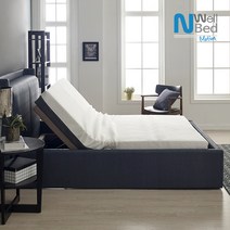 느웰 라텍스 모션베드 슈퍼싱글 (NW1502) + 천연라텍스 매트리스 포함, 네이비_기능성커버B