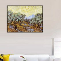 [더벨라] 고흐 - 노란 하늘과 태양 아래의 올리브 나무들 Olive Trees with Yellow Sky and Sun 모던프레임 캔버스액자