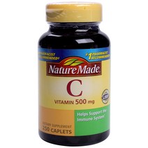 네이처메이드 C 비타민 500mg 캐플릿 글루텐 프리, 250개입, 1개