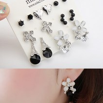 422_도하 실버침 세트 귀걸이