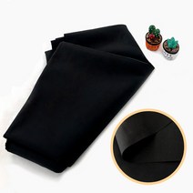 원단닷컴 검정천 암막천 대폭 무지 원단 다용도원단 WS10001 패브릭, 블랙-오바로크 마감처리됨