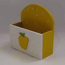 마프 예쁜 벽걸이 우체통 편지함 우편함, A0590Y옐로우 애플 편지꽂이