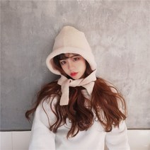 아리야 러블리 니트 보넷 후드