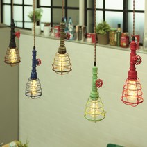 지앤비 LED 수도파이프 망 1등 팬던트, 엔틱(LED 미포함)