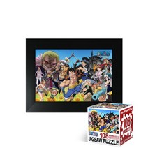 퍼즐피플 원피스 직소퍼즐 108피스, 미니큐브 뉴크루 108P 액자포함(108피스자체제작블랙), 108p