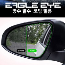 기아 모하비 이글아이 사이드미러 방수발수코팅필름, 1개, 타입 6-2P 사각