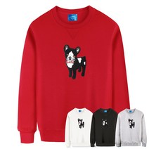 엘라모 기모M 부클보스턴테리어 남녀공용 S~4XL 빅사이즈