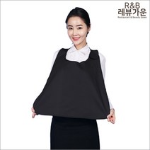 레뷰가운 AE04 손님용앞치마 턱받이 벨크로 앞가리개 식당 분식 앞치마, AE04 검정, 1개