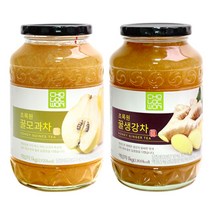 초록원 꿀모과차1kg  꿀생강차1kg, 2병