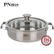 [풍년공식판매점] 풍년 루체IH-24전골 스텐냄비 인덕션냄비 통삼중냄비 찌개냄비 전골냄비, 루체IH, 24cm전골