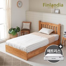 핀란디아 탠디 슈퍼싱글침대SS(서랍형)+드림온21매트리스, 라이트브라운