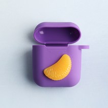 스마트커버 데이지꽃 퍼플 플라워 에어팟키링 에어팟케이스 자동차키홀더, 귤퍼플에어팟케이스