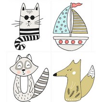 원단킹 3D전사지]5종류(98220), 14번 깜찍한여우