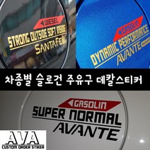 AVA LF쏘나타 슬로건 주유구 데칼스티커, 유광골드(디젤), 1개