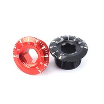 RISK 자전거 크랭크 암볼트M20 픽싱볼트 비비캡 마개 부품, 크랭크 암볼트(M20x9)/레드(왼쪽), 1개