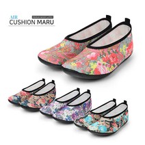 쿠션마루 쿠션 덧신 서빙화 꽃무늬 나염 실내화