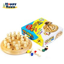 [해피타운] 컬러투키게임 보드게임 젠가 휴대용체스 휴대용바둑, 원목메모리체스