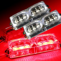 하이브리딘 2Way LED 싸이키 파박이 오토바이 자동차 (2개1세트), 2Way LED 싸이키 화이트/화이트(2개1세트)