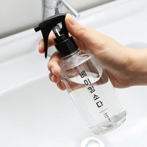 생활만 투명 분무기 스프레이용기, 블랙 원형스몰 250ml, 1개