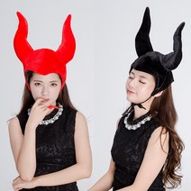 (악마뿔모자)할로윈데이 파티모자 코스프레 악마 뿔, 레드
