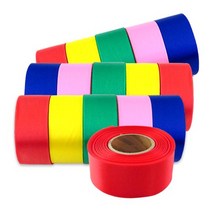 attizone 개업리본 커팅리본 오색리본 컷팅리본 커팅테이프 18m(5개입) - 국내산, 오색커팅리본, 3cm