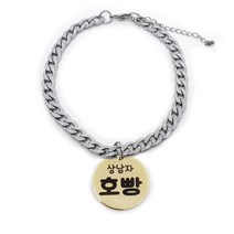 변색 알러지걱정없는 써지컬체인목걸이블랙각인, 써지컬체인8mm 06.써지컬원형골드L, 1개