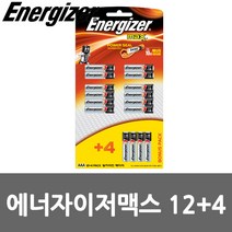 에너자이저 건전지 맥스 (AA 12+4개입), 16개입, 1개