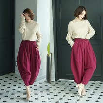 max 편안한 프리스타일 배기팬츠 남여 커플룩 절복 항아리바지 배기바지