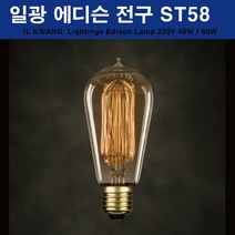 일광 에디슨전구 ST58 40W