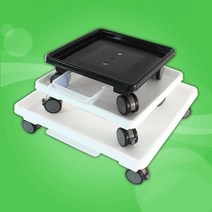 정사각 다용도 이동식 화분받침대 물받이 공기청정기 받침대, 이동식 정사각(흑색)