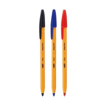 BIC)오렌지볼펜(0.7mm_FINE 흑 12개입), 빨강