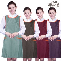 레뷰가운 JAE102 미용실앞치마 애견 헤어샵 뷰티샬롱 미용학원 화원 서빙복 앞치마, JAE102 자주