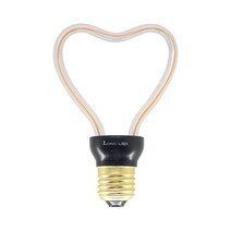 롱 LED 하트 모양 밴딩 램프 5W 전구색(노란색), 단품, 단품