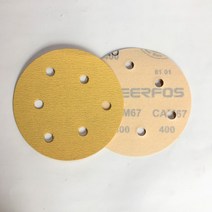 원형사포 종이 (샌딩페이퍼), 100방5인치6홀 1팩(100장), 1개