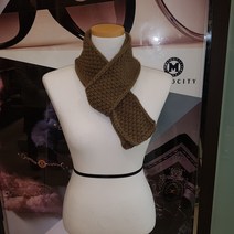 알다 공용 봄 간절기 간편 심플한 코바늘 짜임 니트 목도리