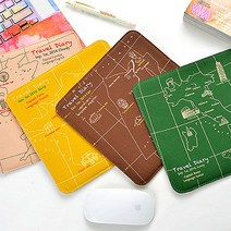 미다스리빙 디자인 미니 마우스패드 노트북패드, 03_월드맵미니_브라운, 1개