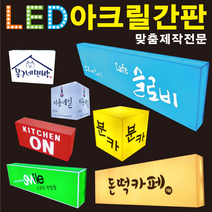 태광아크릴 LED 아크릴 간판(무료시안), 큐브형_30X30X30